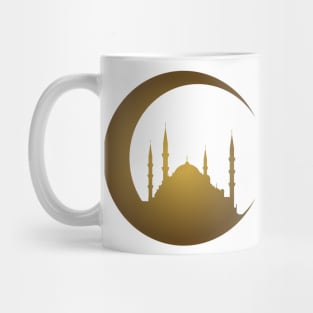 Blue Mosque in a crescent Mug